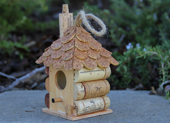 Cork Bird House from Carefully Corked